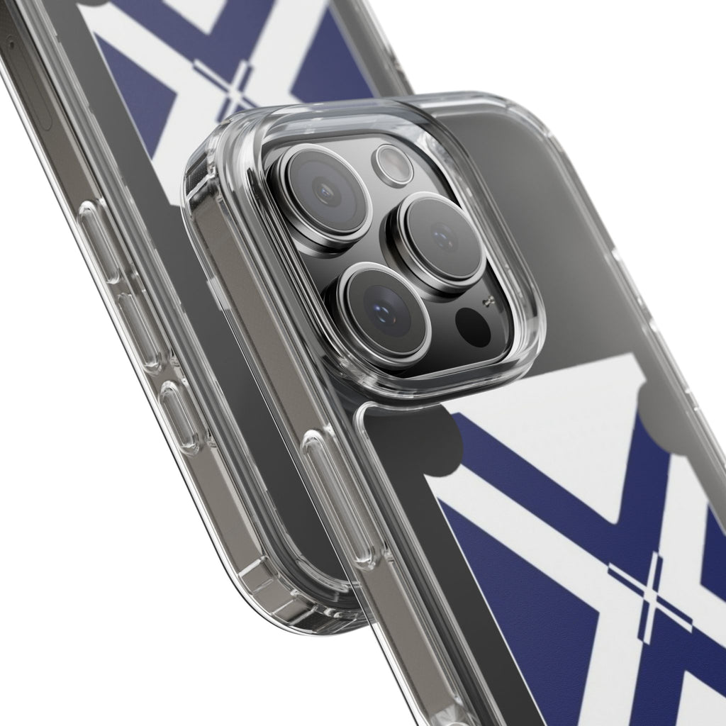 xT7 Saltire Clear Phone Case - Blue White Scottish Flag iPhone Cover