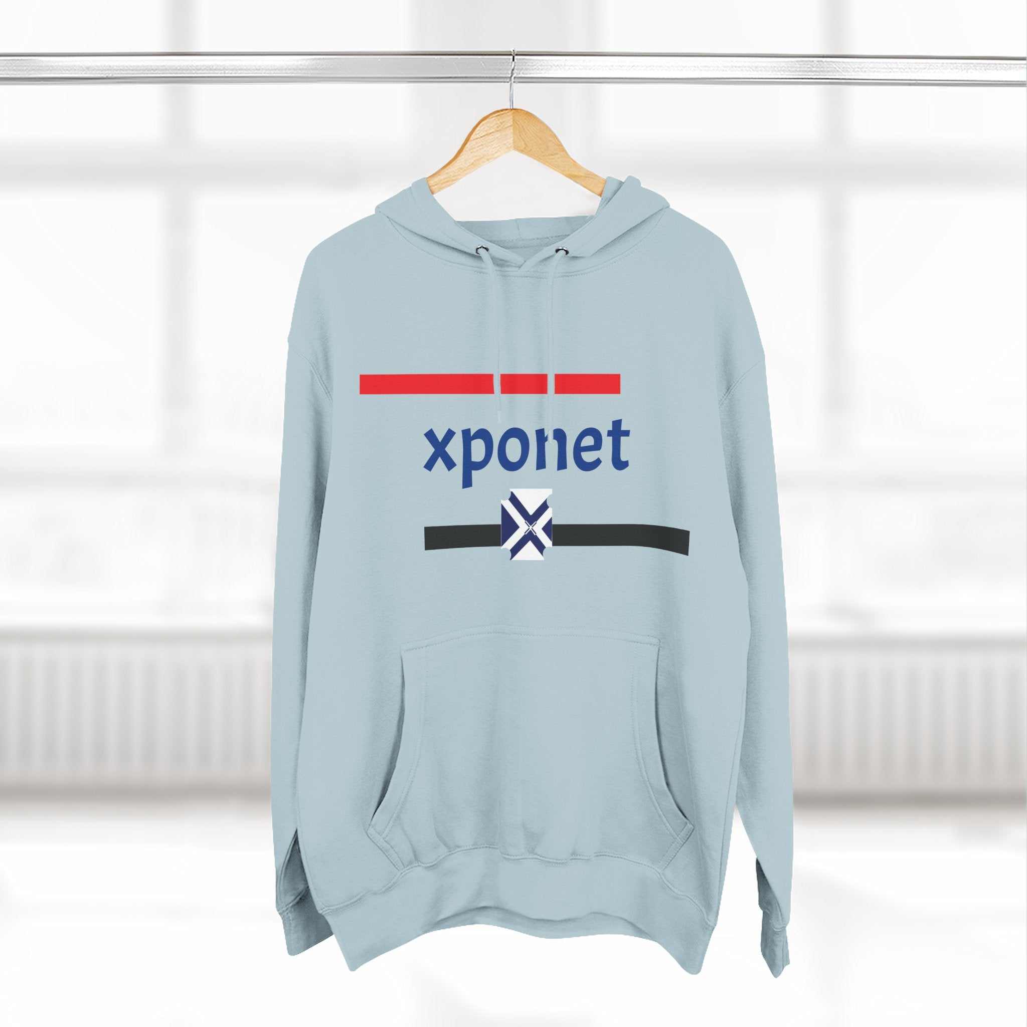 Three-Panel Fleece Hoodie