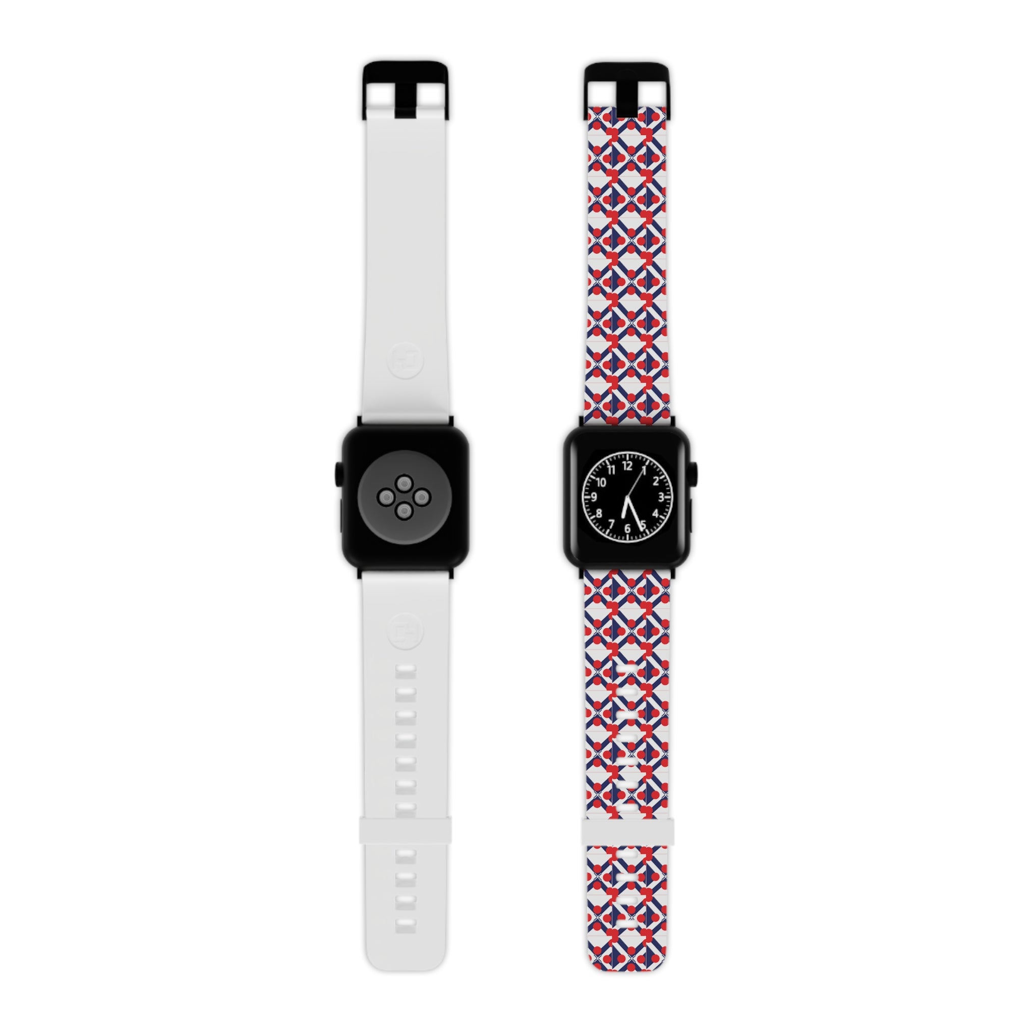 XT9 Apple Watch Band — Red, White & Blue Geometric Pattern