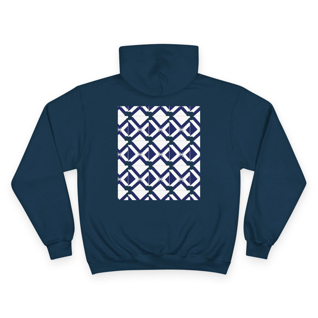 Geometric Navy Tile Hoodie