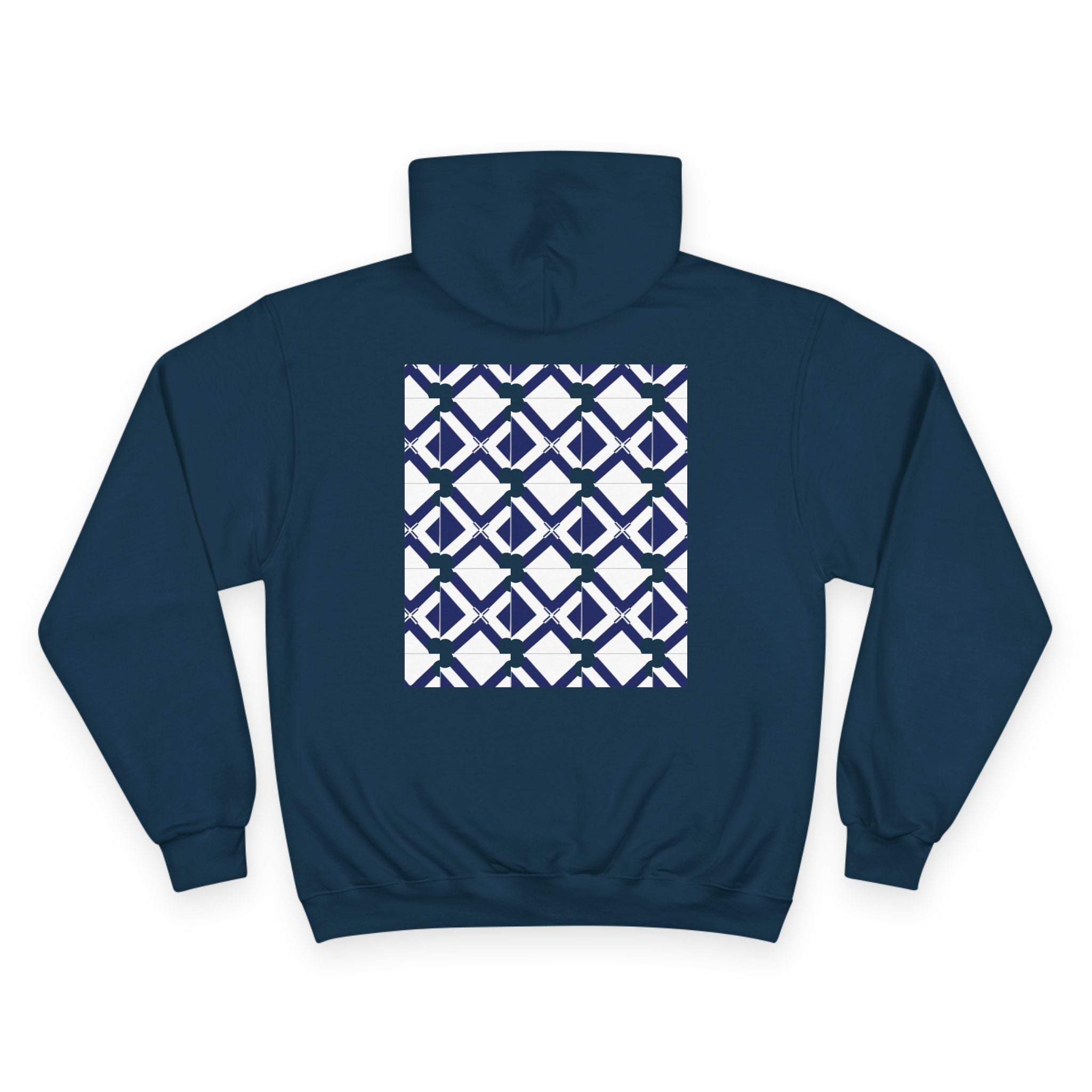 Geometric Navy Tile Hoodie