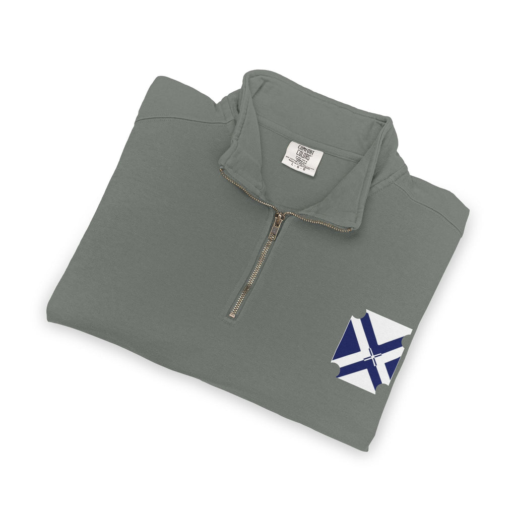 Minimalist Geometric Quarter-Zip Sweatshirt