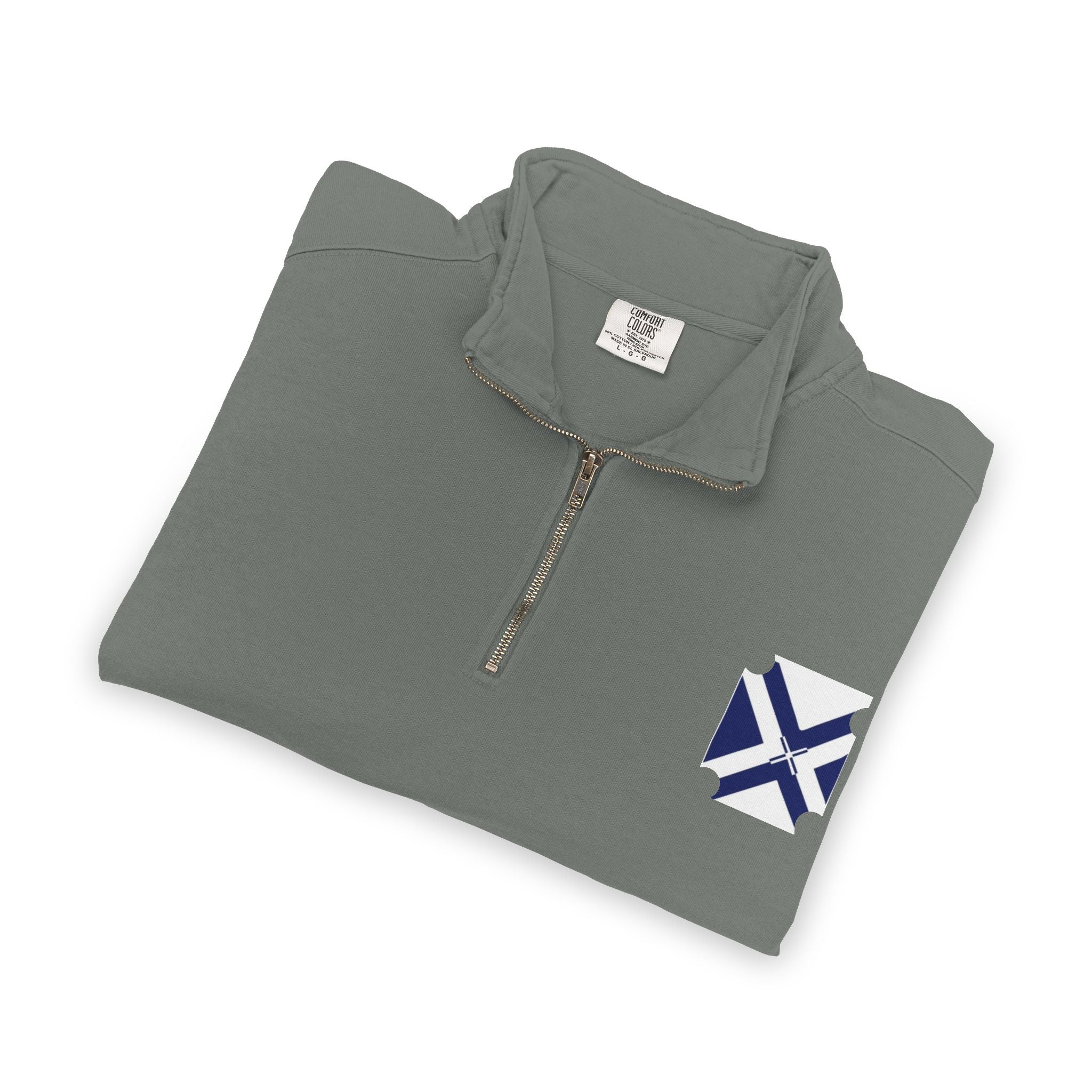 Minimalist Geometric Quarter-Zip Sweatshirt