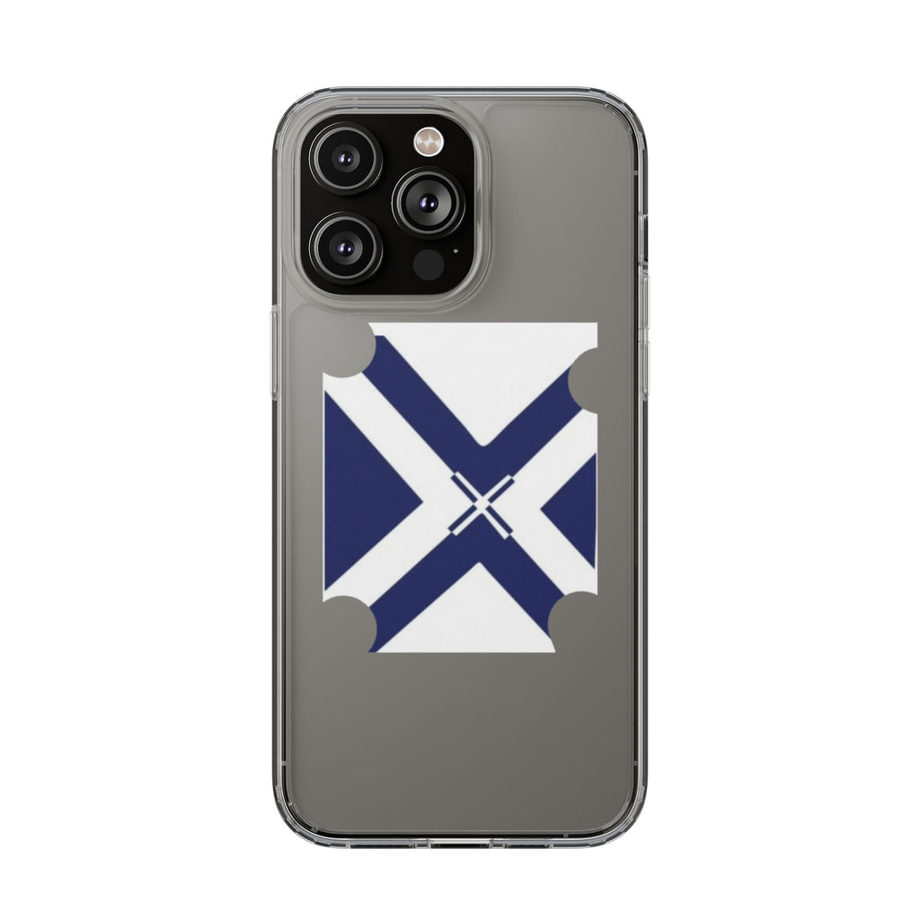 xT7 Saltire Clear Phone Case - Blue White Scottish Flag iPhone Cover