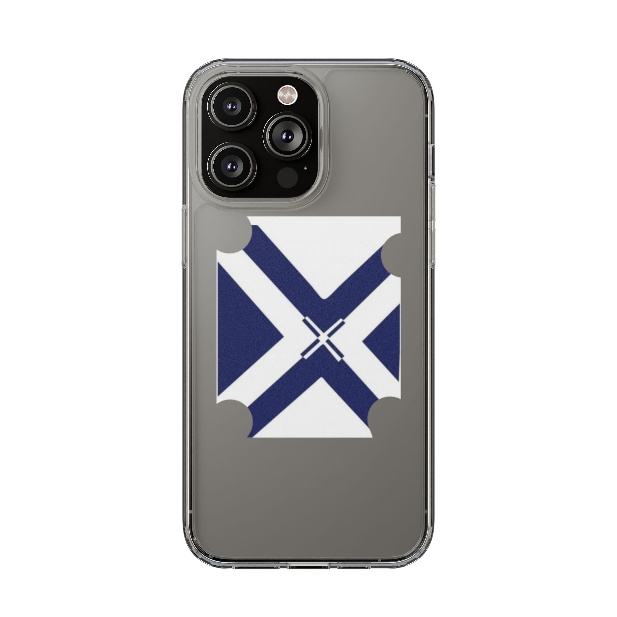 xT7 Saltire Clear Phone Case - Blue White Scottish Flag iPhone Cover