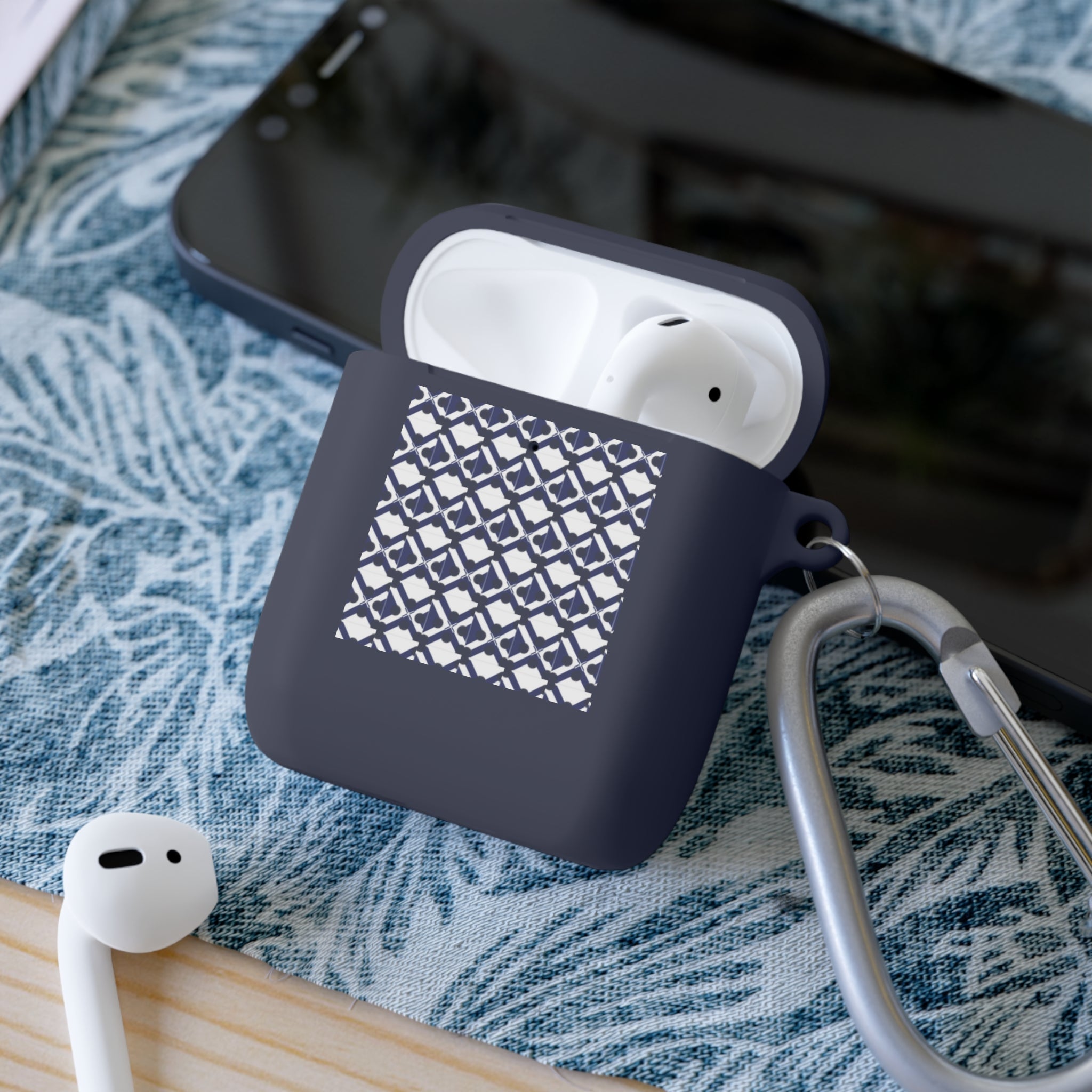 XT9 Blue Tile Pattern AirPods Case