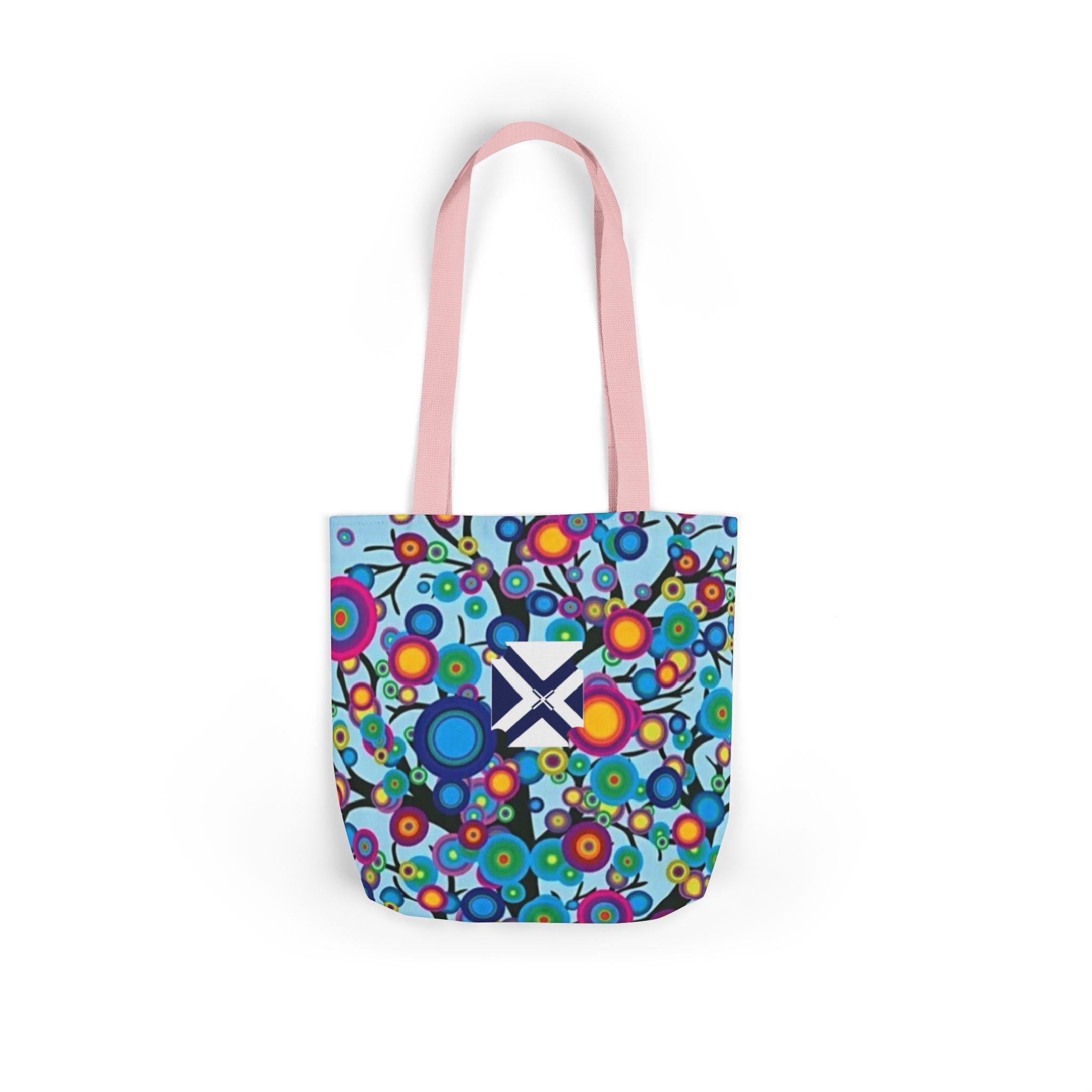 Colorful Floral Tote Bag — Vibrant Psychedelic Flowers Canvas Tote