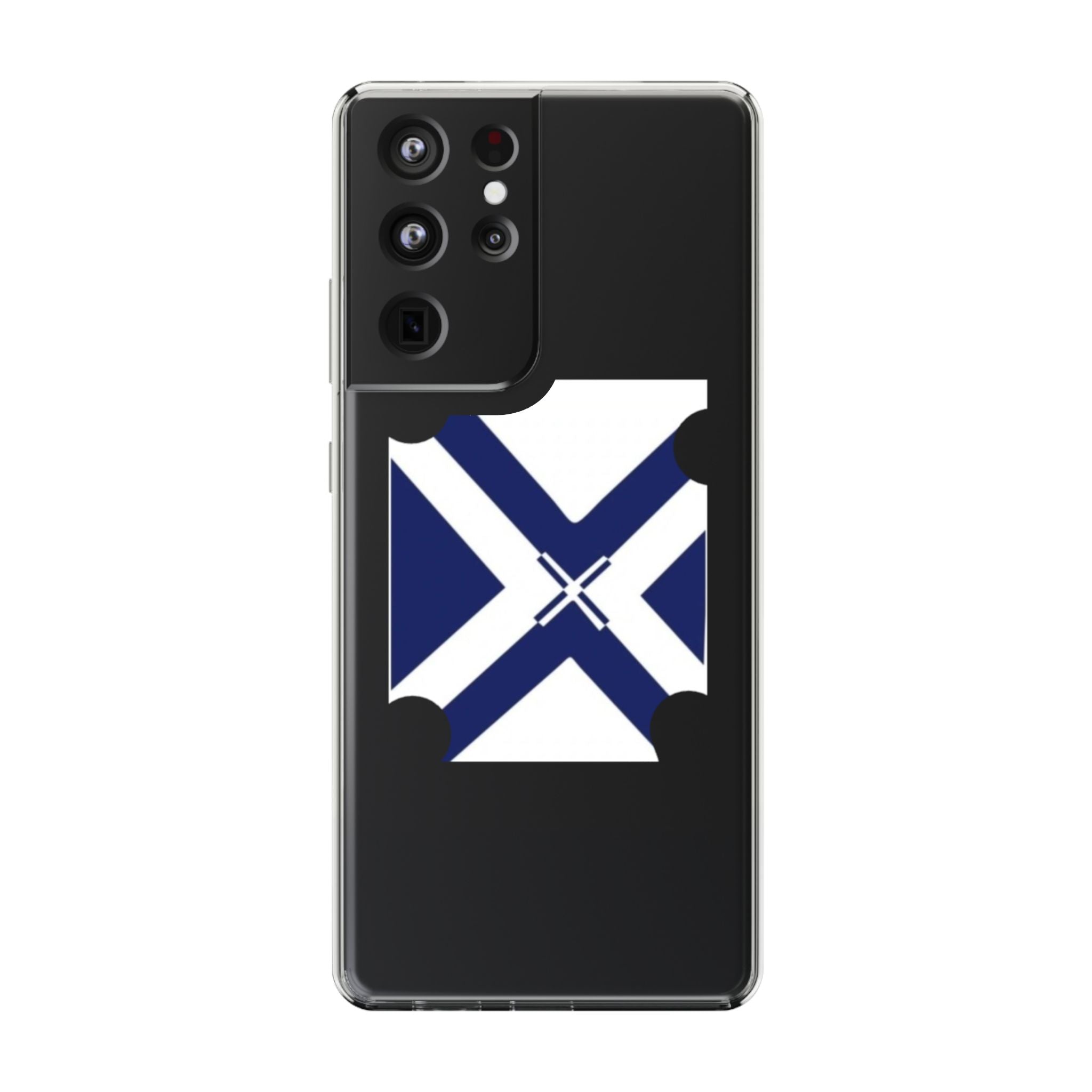 xT7 Saltire Clear Phone Case - Blue White Scottish Flag iPhone Cover