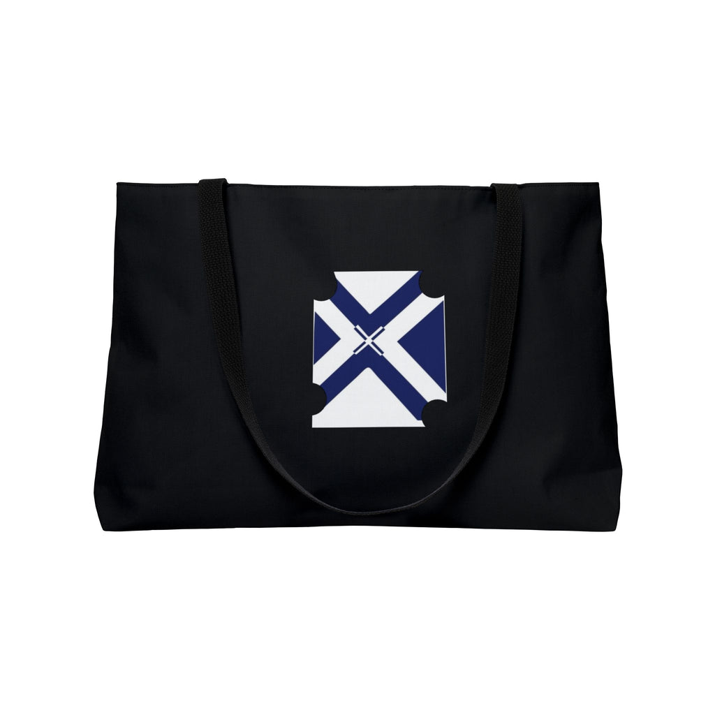 Weekender Tote Bag — Nautical Blue St. Andrew's Cross Travel Tote