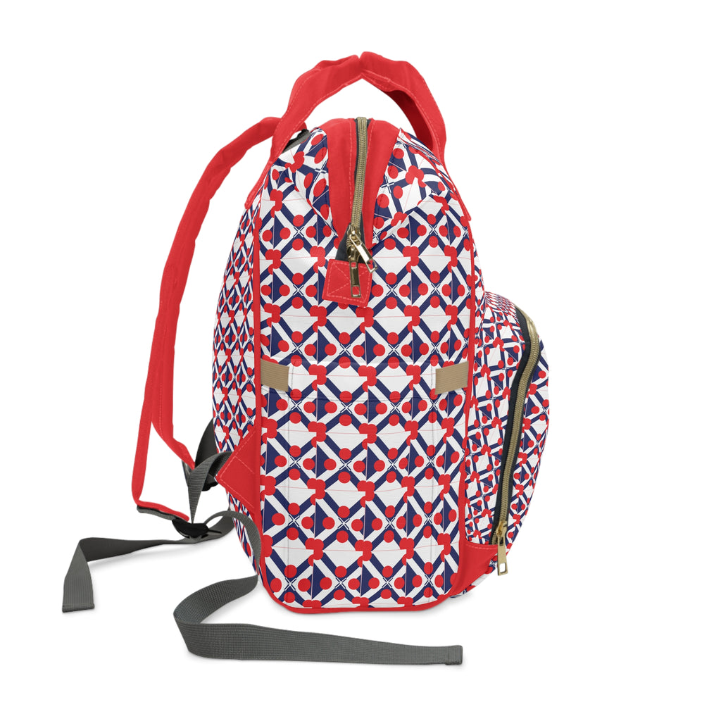 XT9 Diaper Backpack — Red Multifunctional Baby Bag with Changing Mat