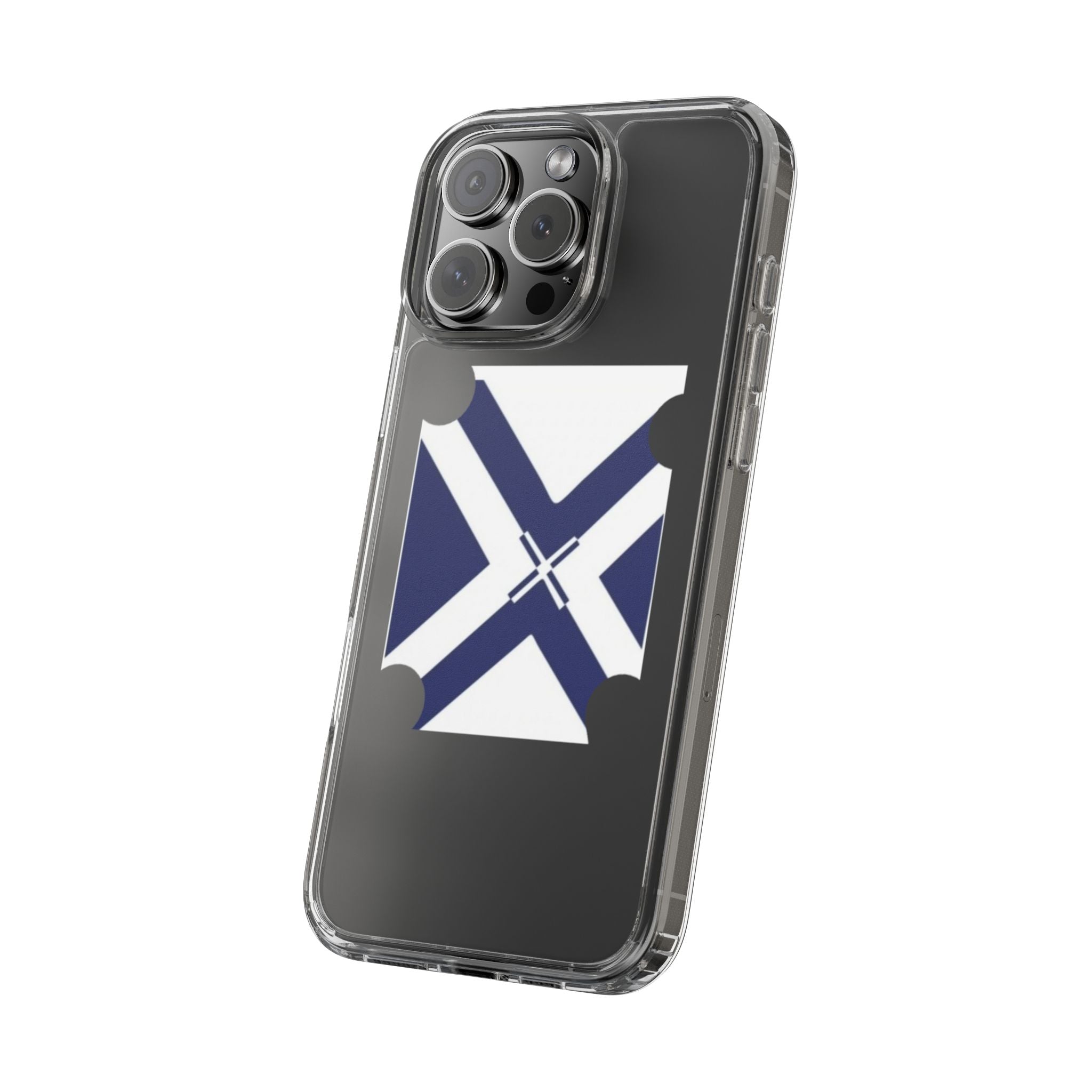xT7 Saltire Clear Phone Case - Blue White Scottish Flag iPhone Cover
