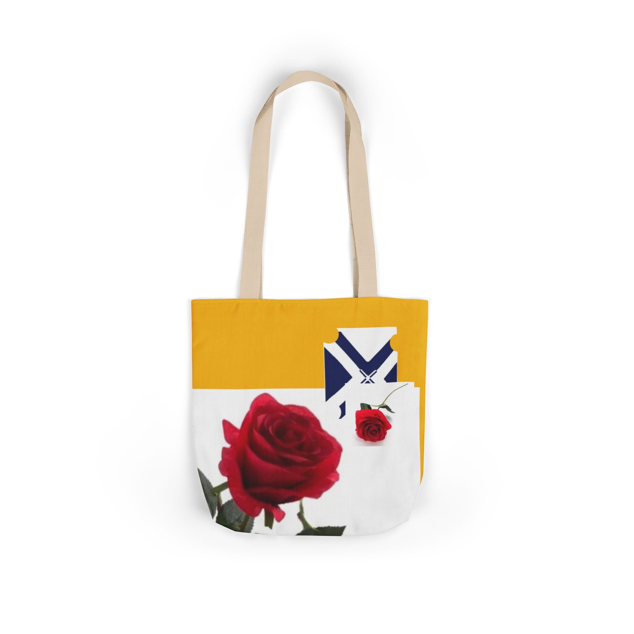 Rose XT Tote Bag — Yellow Accent Canvas Shopper