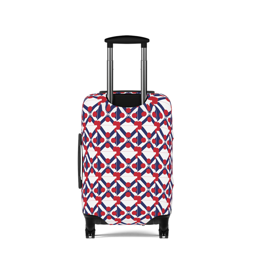 Red White Blue Geometric Luggage Cover — Patriotic Travel Protector