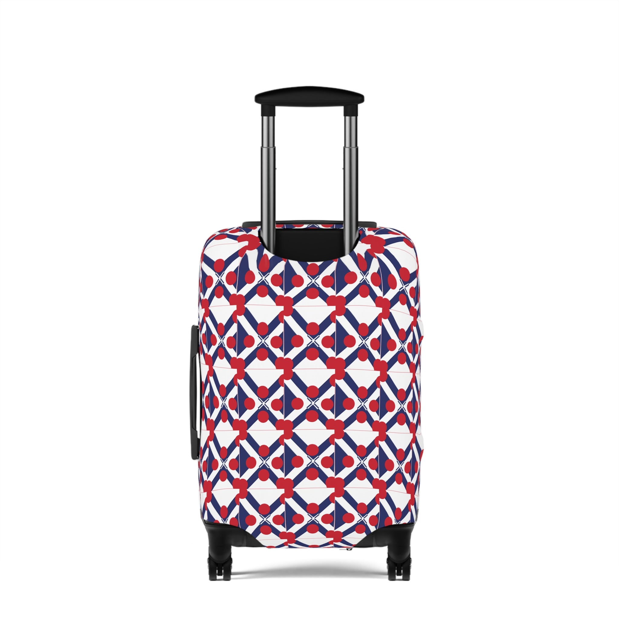 Red White Blue Geometric Luggage Cover — Patriotic Travel Protector